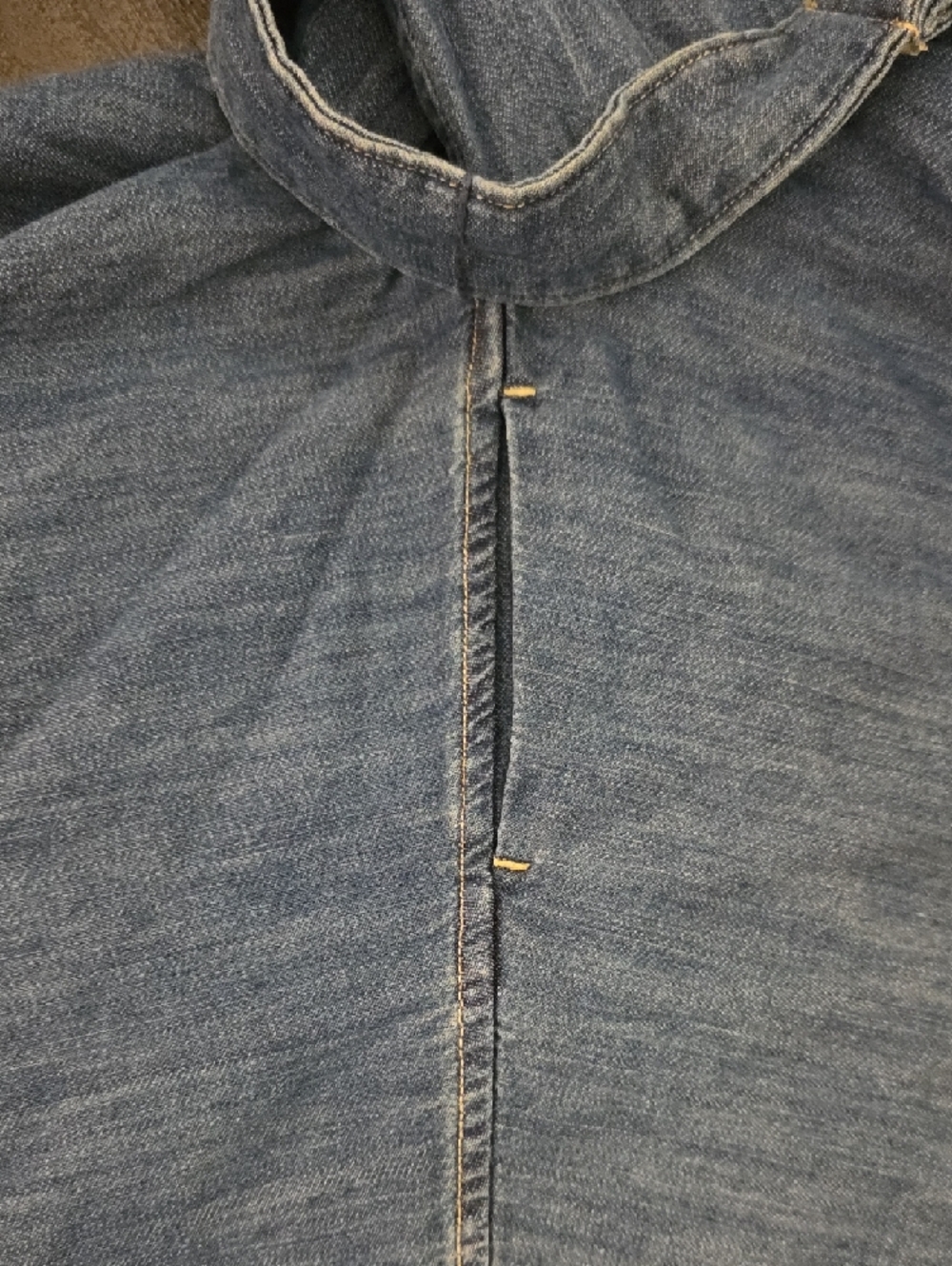 Ralph Lauren Navy Label Denim Shirt - Yellow Logo - Picture 7 of 7